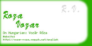 roza vozar business card